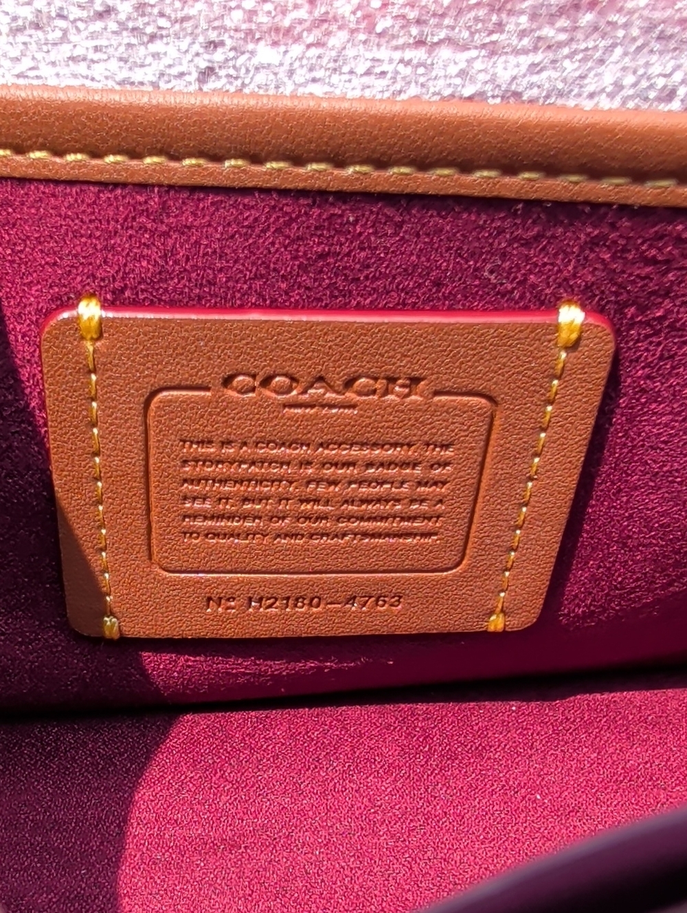 Coach Black Cherry Leather Beat Crossbody Clutch Bag - Picture 7 of 9